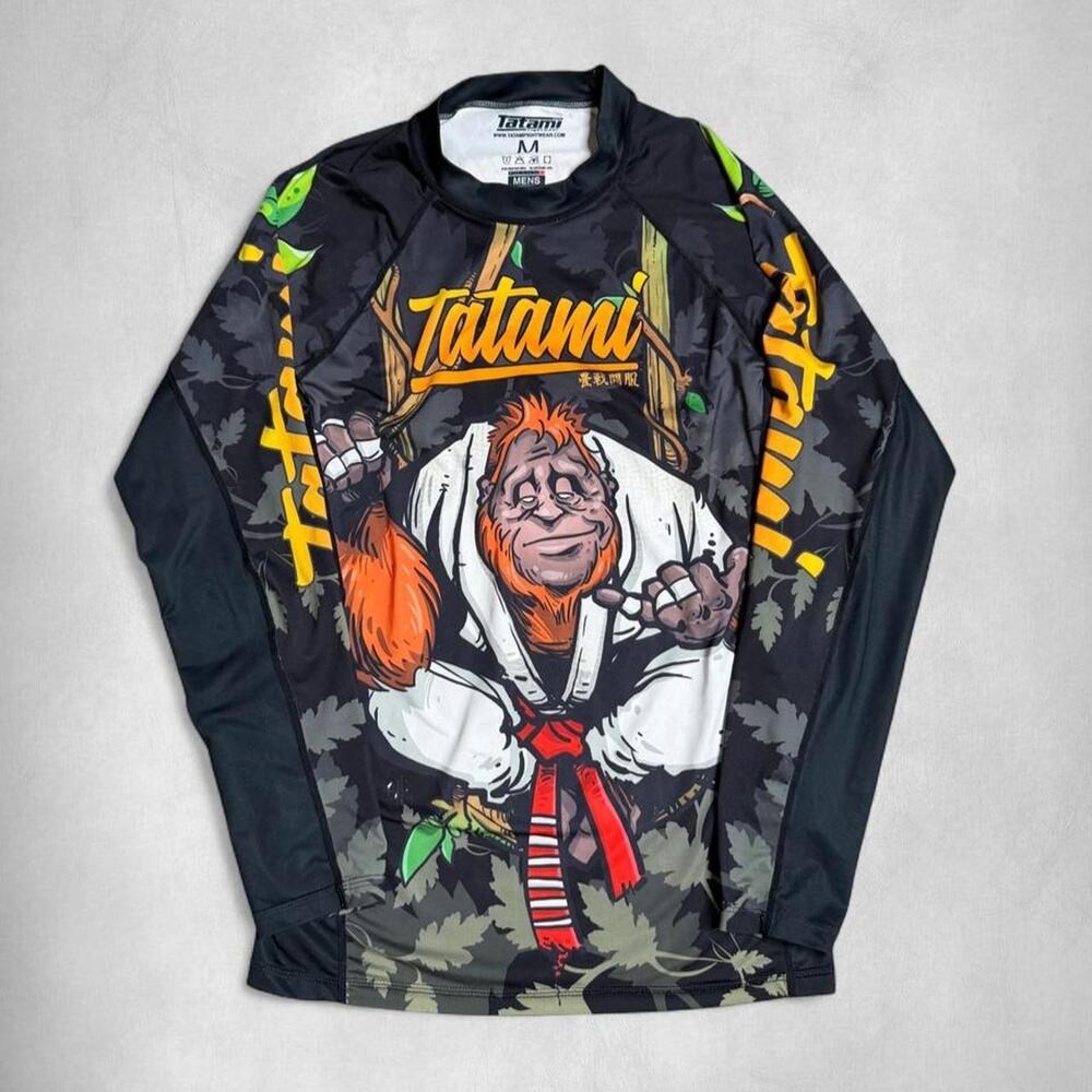 Medium | Tatami Fightwear "Hang Loose Orangutan" Long-Sleeve Rash Guard